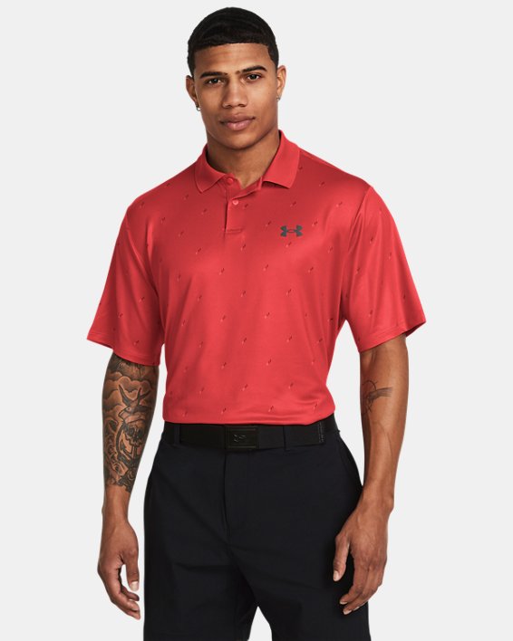 Men's UA Matchplay Printed Polo, Red, pdpMainDesktop image number 0